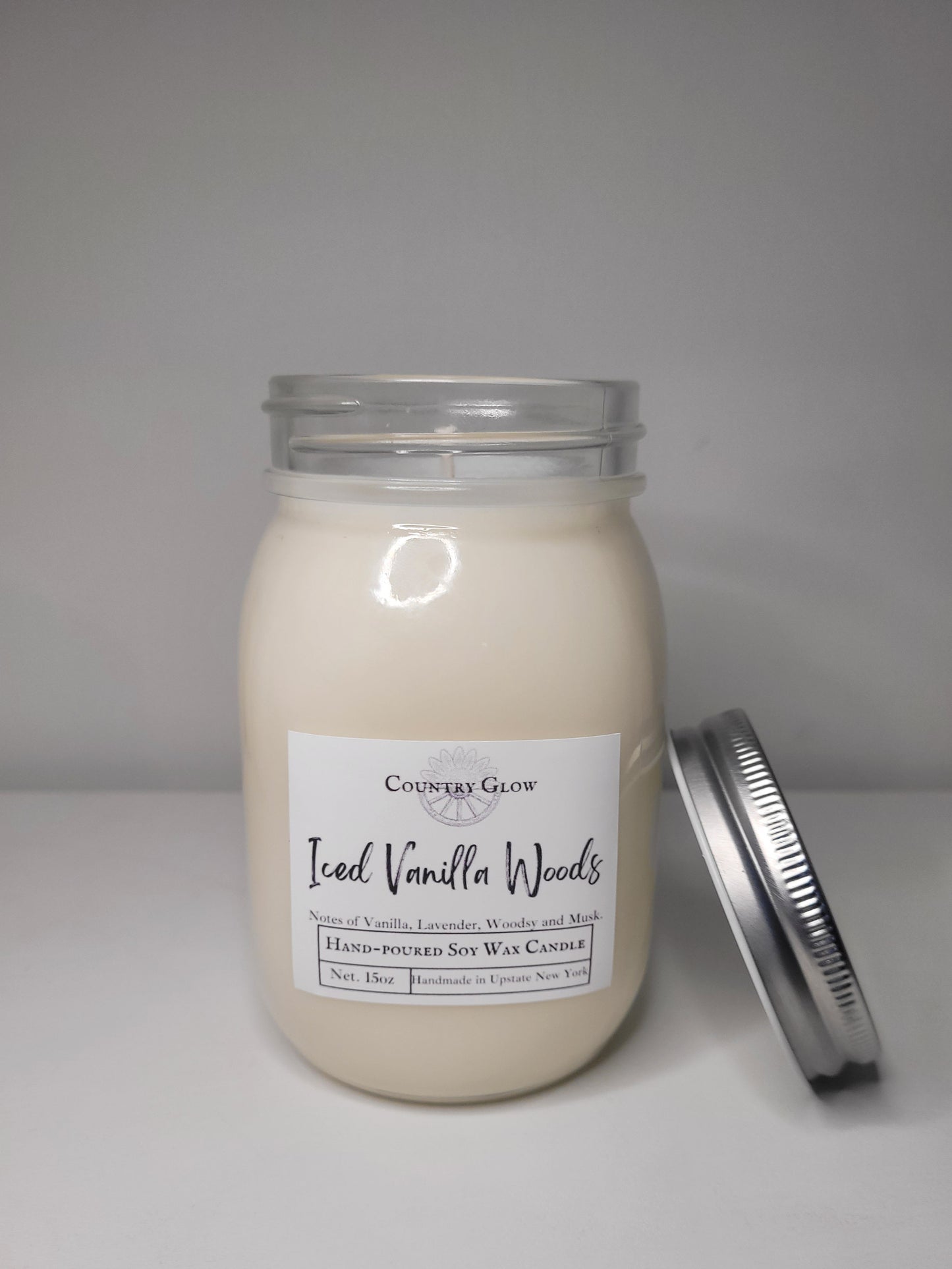 Iced Vanilla Woods Jar Candle