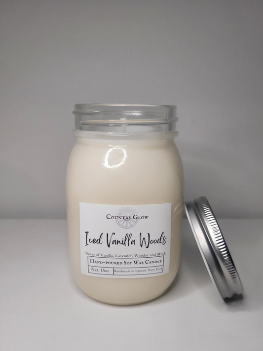 Iced Vanilla Woods Jar Candle
