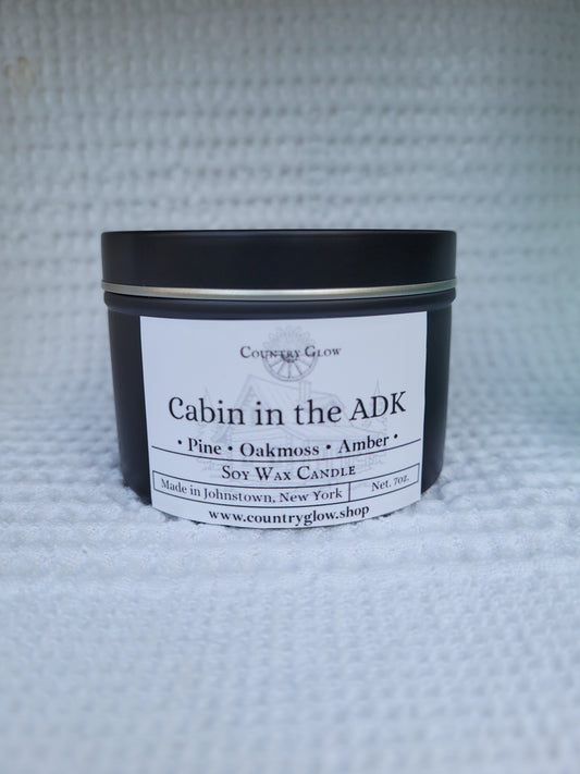 Cabin in the ADK Candle -Medium Tin